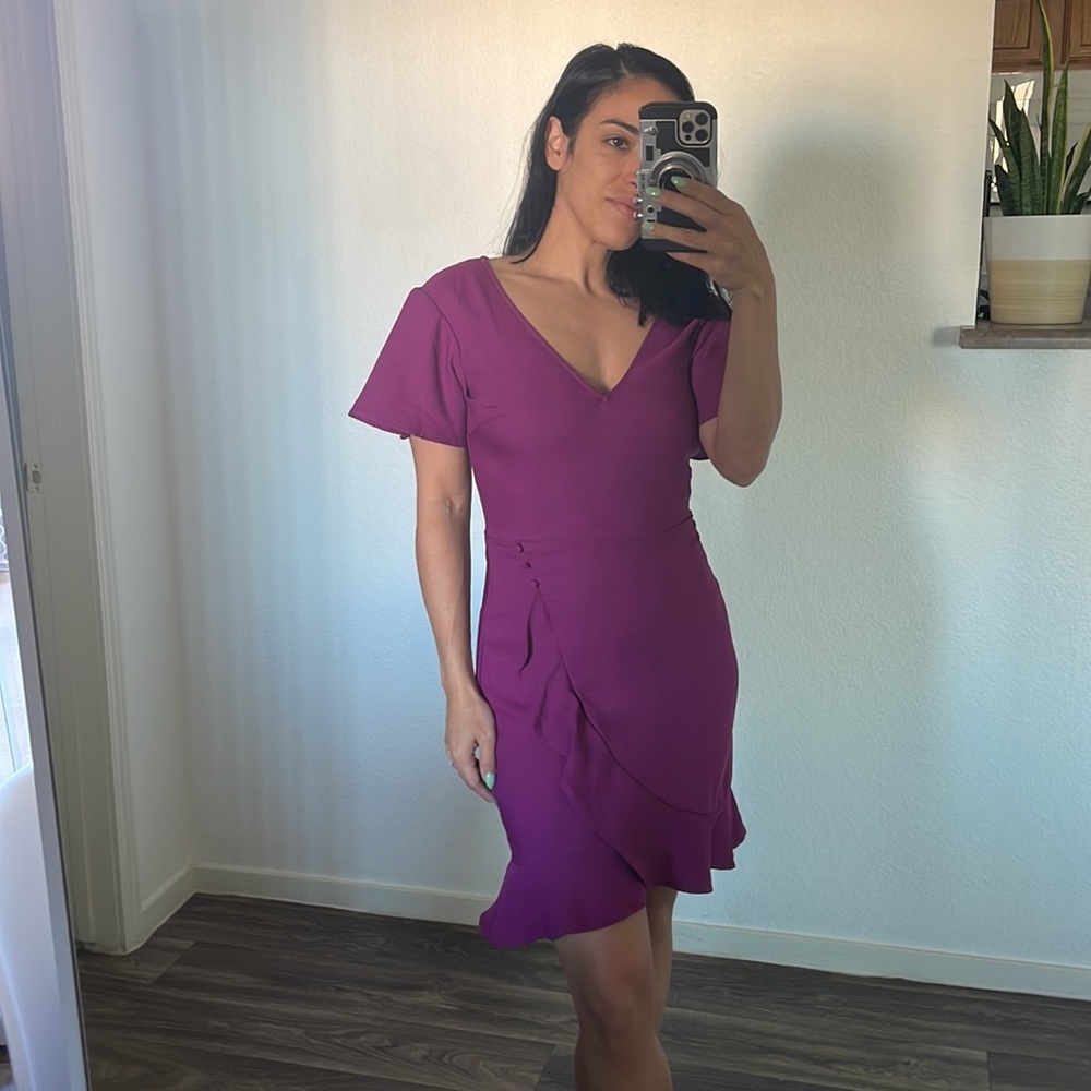 Topshop Ruffle Minidress Size 4 (fits like 2-4)